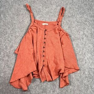 We The Free People Rosette Coral Dream Weaver Tank‎ Top Women's Size Small